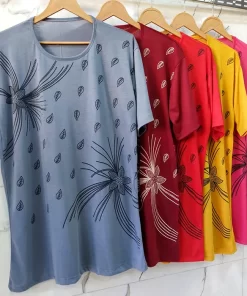 تیشرت قواره بزرگ نخی زنانه