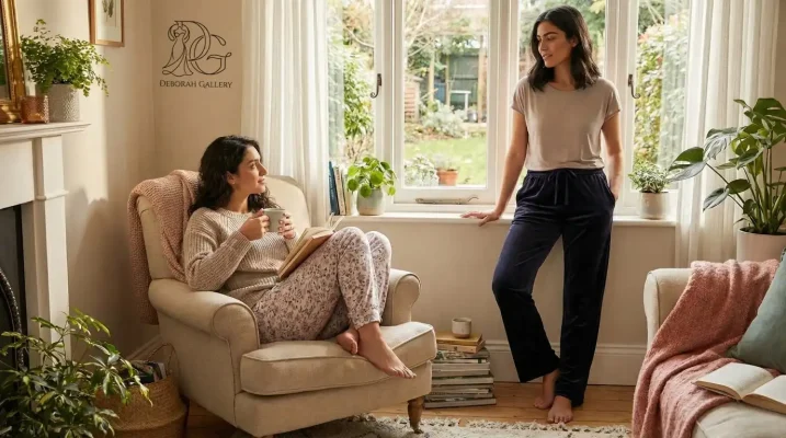 جدیدترین مدل شلوار راحتی زنانه نخی و مخمل برای استایل خانگی شیک در گالری دبورا